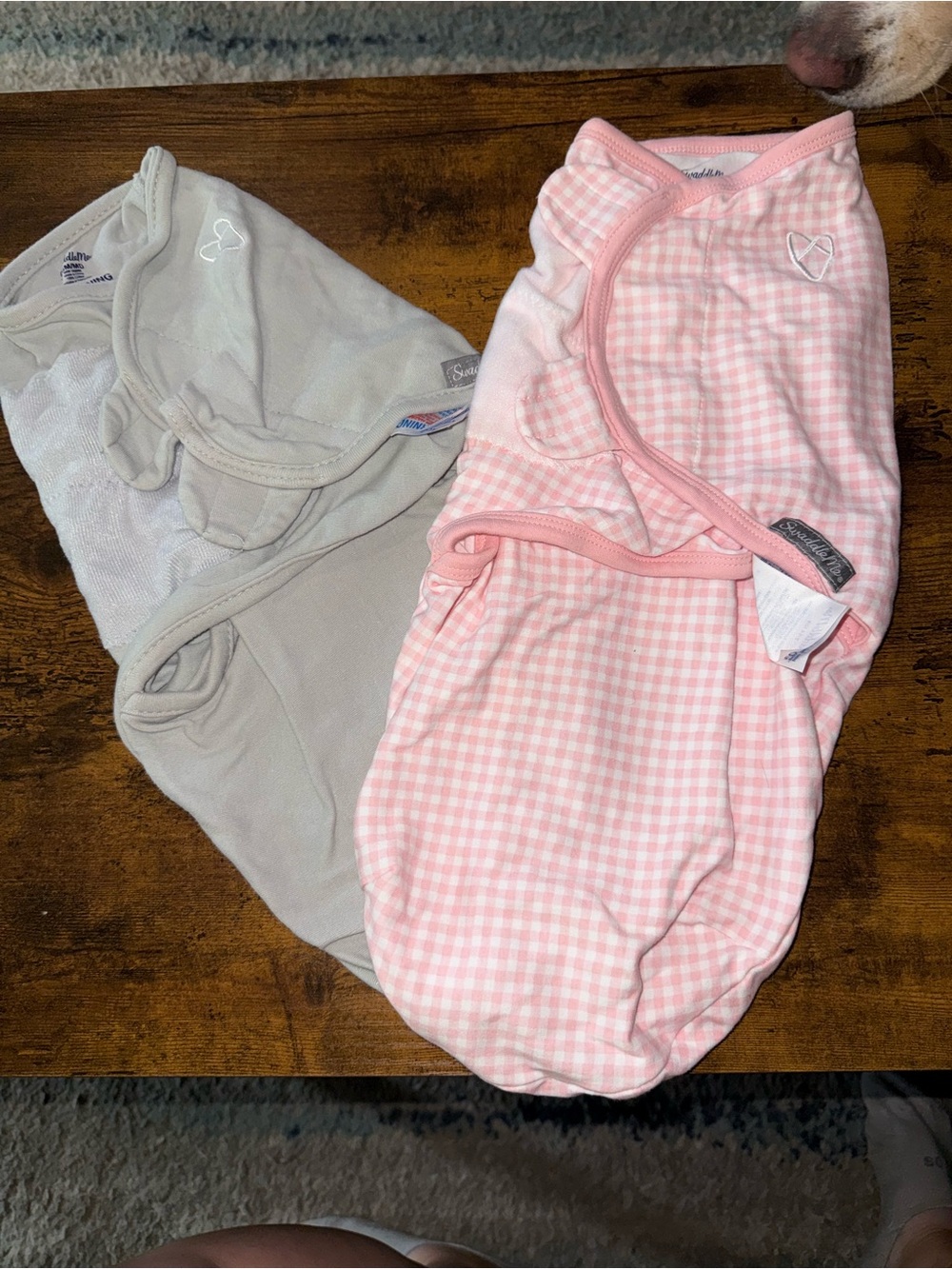 SwaddleMe Pink Gingham & Cream Infant Sleep Sacks - 2-Pack